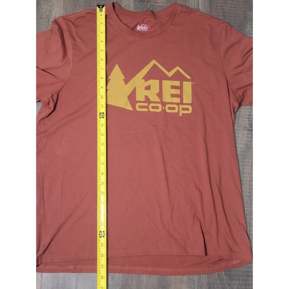 REI Co-op T-Shirt Unisex Large Graphic Tee Organic Cotton Blend Brown‎